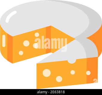 Blue cheese vector flat color icon Stock Vector