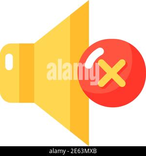 Silent mode setting vector flat color icon Stock Vector