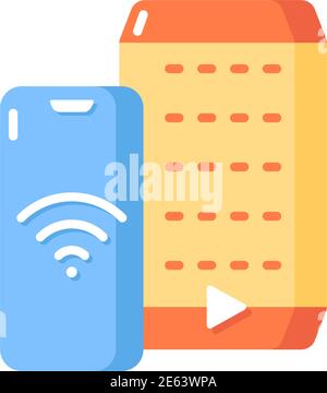 Smart speaker vector flat color icon Stock Vector