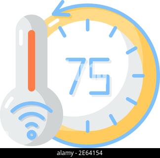 Thermostat vector flat color icon Stock Vector