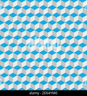 Seamless 3D geometrical pattern of cubes. Abstract design vector background. Stock Vector