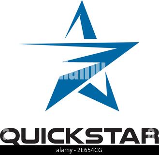Quick star logo icon design vector template Stock Vector