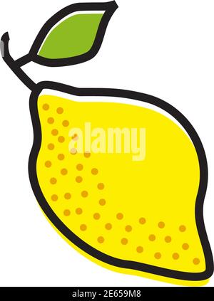 Lemon fruit icon logo design vector template Stock Vector