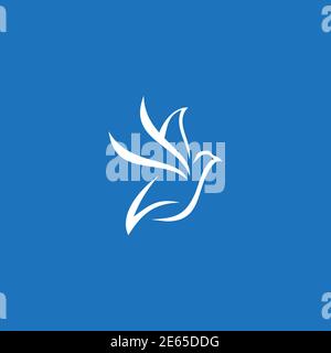 White dove logo icon design vector template Stock Vector