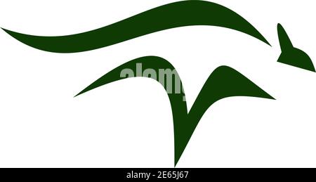 Kangaroo animal icon logo design vector template Stock Vector