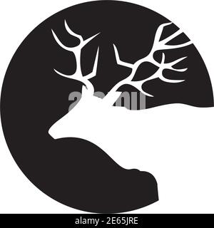 Deer icon logo design vector template Stock Vector