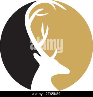 Deer icon logo design vector template Stock Vector