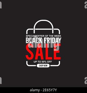 Black friday sales advertisement emblem design vector template illustration Stock Vector