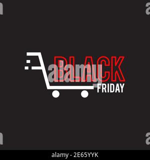 Black friday sales advertisement emblem design vector template illustration Stock Vector