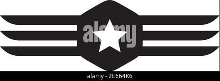 Military emblem logo design inspiration vector template
