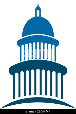 Capitol building landmark logo design inspiration vector template Stock Vector