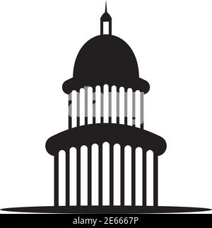 Capitol building landmark logo design inspiration vector template Stock Vector