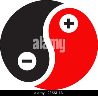 Yin yang circle icon logo design inspiration vector illustration template Stock Vector