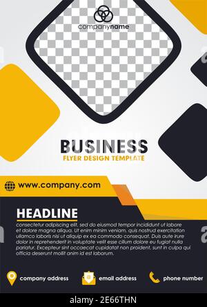 A4 size flyer design illustation vector template Stock Vector
