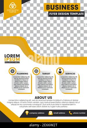 A4 size flyer design illustation vector template Stock Vector