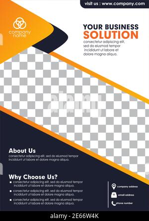 A4 size flyer design illustation vector template Stock Vector