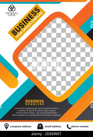 A4 size flyer design illustation vector template Stock Vector