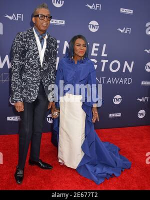 Cicely Tyson, B Michael 105 attends the American Film Institute's 47th Life Achievement Award Gala Tribute To Denzel Washington at Dolby Theatre on June 6, 2019 in Hollywood, California Stock Photo