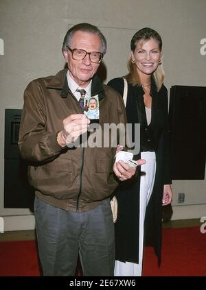 Los Angeles, USA. 15th Oct, 2007. King Larry, wife & pic of his k Credit: Tsuni/USA/Alamy Live News Stock Photo