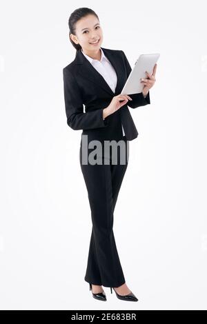 Oriental fashion business woman and IPAD high quality photo Stock Photo