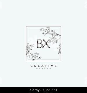 BX Beauty vector initial logo art, handwriting logo of initial signature, wedding, fashion, jewerly, boutique, floral and botanical with creative temp Stock Vector