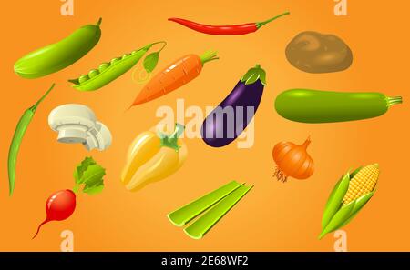vegetable vector art Stock Vector