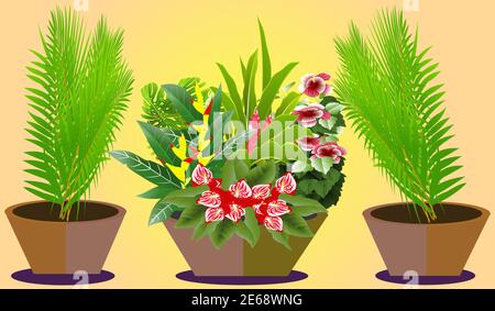 realistic tropical background Stock Vector