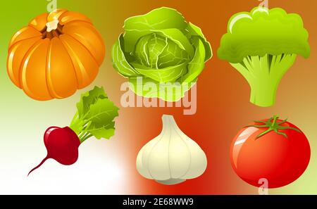 vegetable vector art Stock Vector