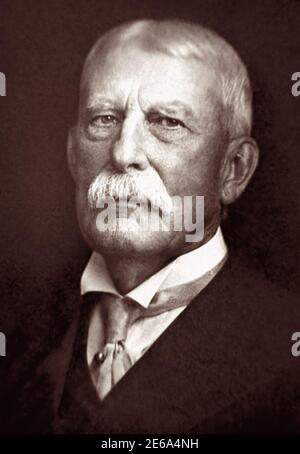 Henry Morrison Flagler (1830-1913), a founder of both Palm Beach and Miami, Florida, was an oil and railroad tycoon of the American Gilded Age. (USA) Stock Photo