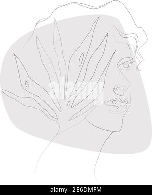 Line art modern vector illustration of women Stock Vector