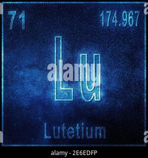 Lutetium Lu chemical element. Lutetium Sign with atomic number ...