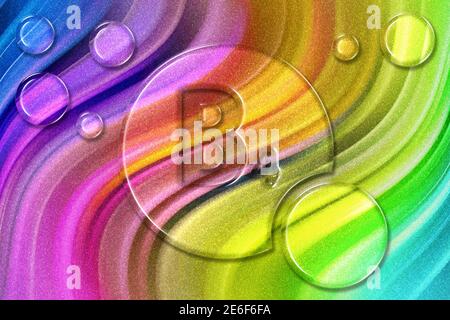 Vitamin B4 health Symbol, vitamin Concept, Adenine, rainbow glitter background Stock Photo