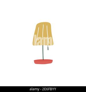 Table lamp doodle icon. Cute hand drawn vector illustration Stock Vector