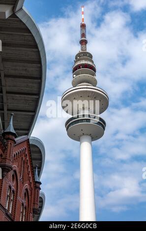 The Heinrich Hertz Tower a landmark radio telecommunication tower in the city of Hamburg, Germany Stock Photo