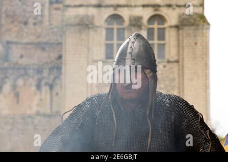 12th century soldier keeping warm by brazier outside 12th century ...