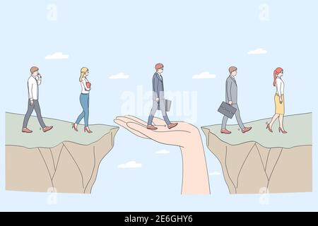 Protection and partnership concept Stock Vector
