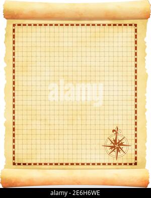Old vintage map template vector illustration Stock Vector