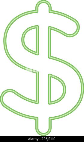 dollar symbol line color style icon vector illustration design Stock Vector