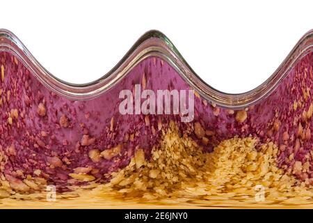 pink purple abstract waves background with white background wave concept Stock Photo