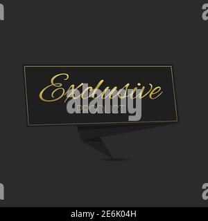 Exclusive quality label template Stock Vector