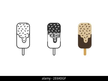 Ice cream icons Stock Vector