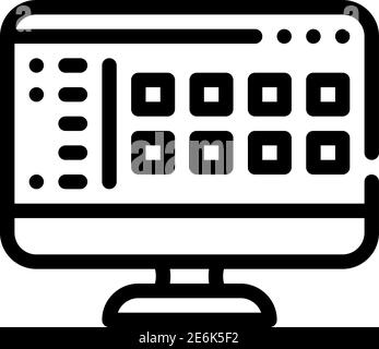 files of operating system line icon vector illustration Stock Vector ...