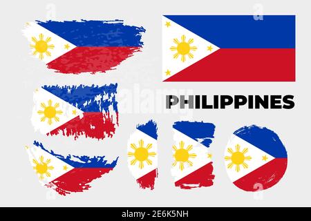Flag of the Philippines, Republic of the Philippines. Stock Vector