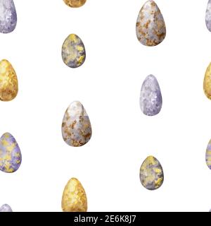 Hand painted eggs endless background. Stock Photo