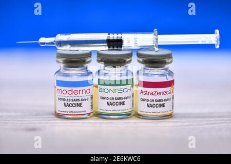 Vaccine Vials And Syringe, Covid Vaccination