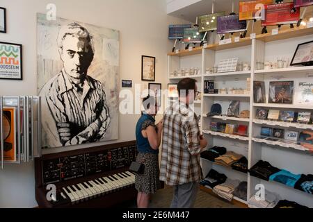 Moogseum museum in downtown Asheville North Carolina Stock Photo