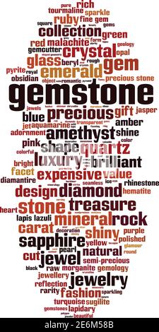 Gemstone word cloud concept. Collage made of words about gemstone. Vector illustration Stock Vector