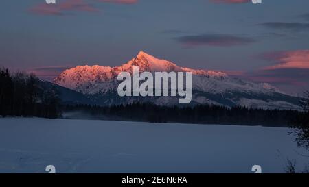 Krivan peak (2494m), symbol of Slovakia in High Tatras mountains ...