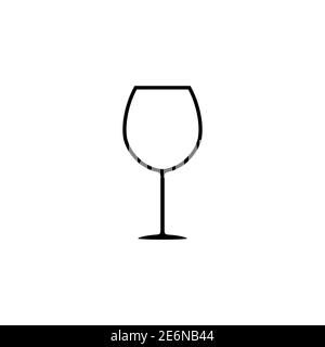 Glass wine icon. Drink silhouette symbol. Vector isolated on white Stock Vector