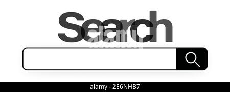 Search bar. Search window with shadow. Search boxes with shadow on transparent background. Vector EPS 10 Stock Vector